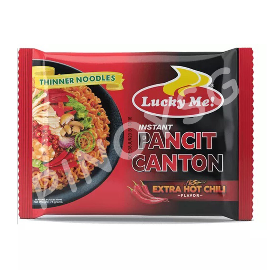 Lucky Me! Pancit Canton Extra Hot Chili, 1 pc/60g